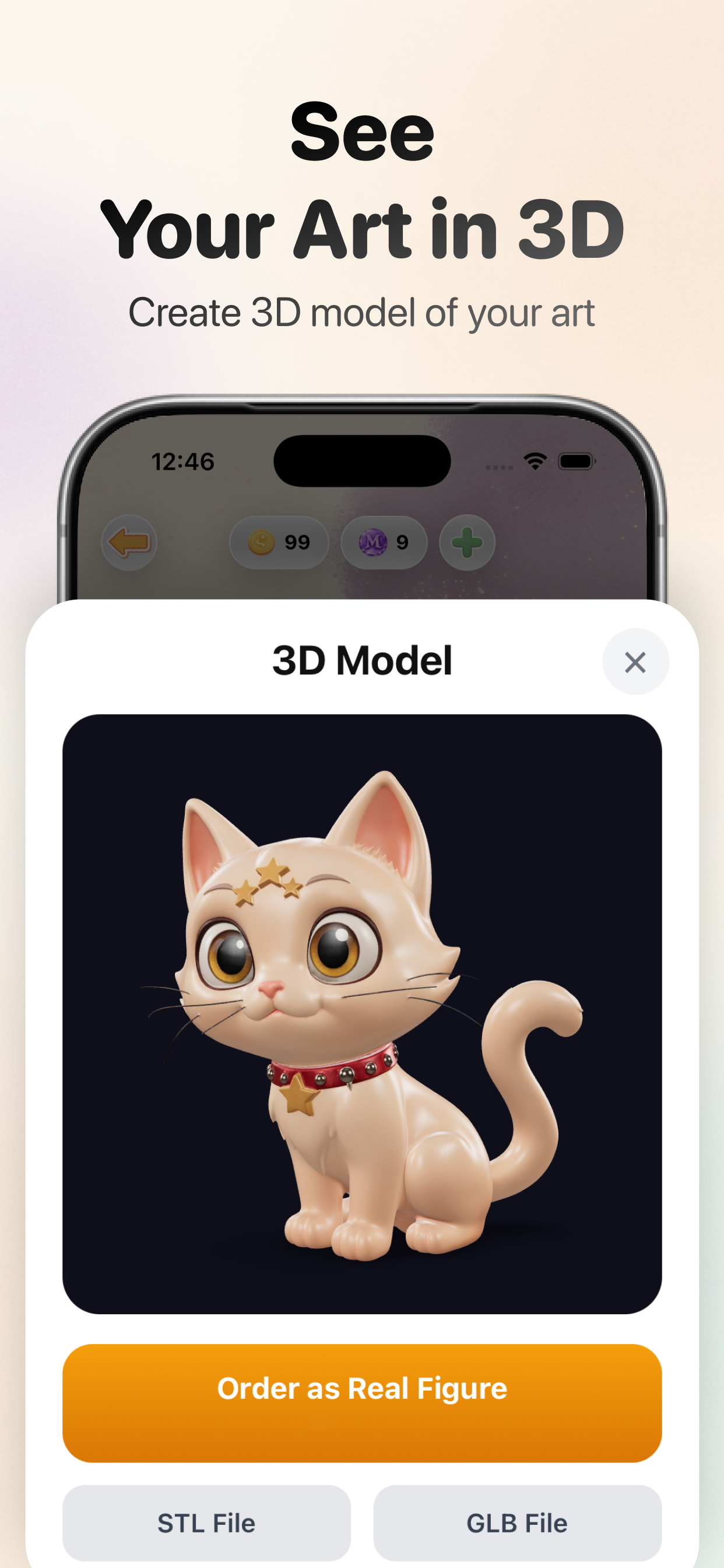 See your creation in 3D